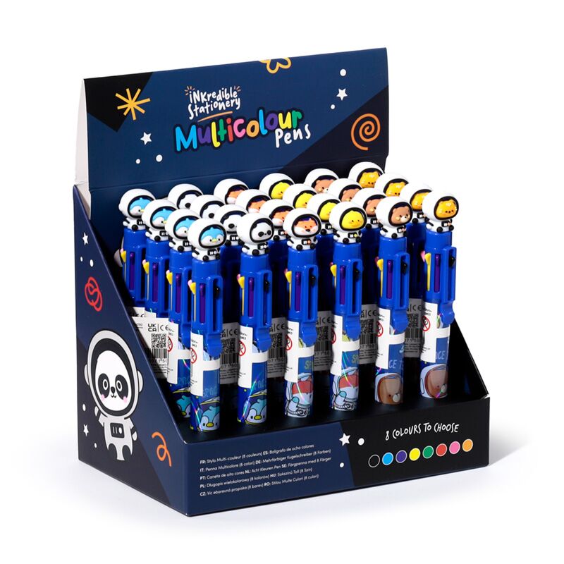 Space team meerkleurige pen (8 kleuren)