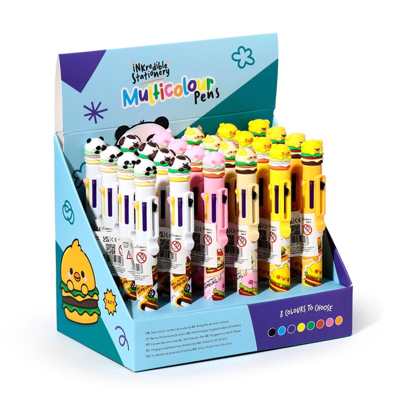 Schattige hamburger meerkleurige pen (8 kleuren)