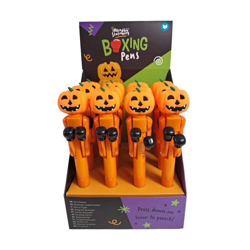 Spook pompoen boxing pvc pen - zwart