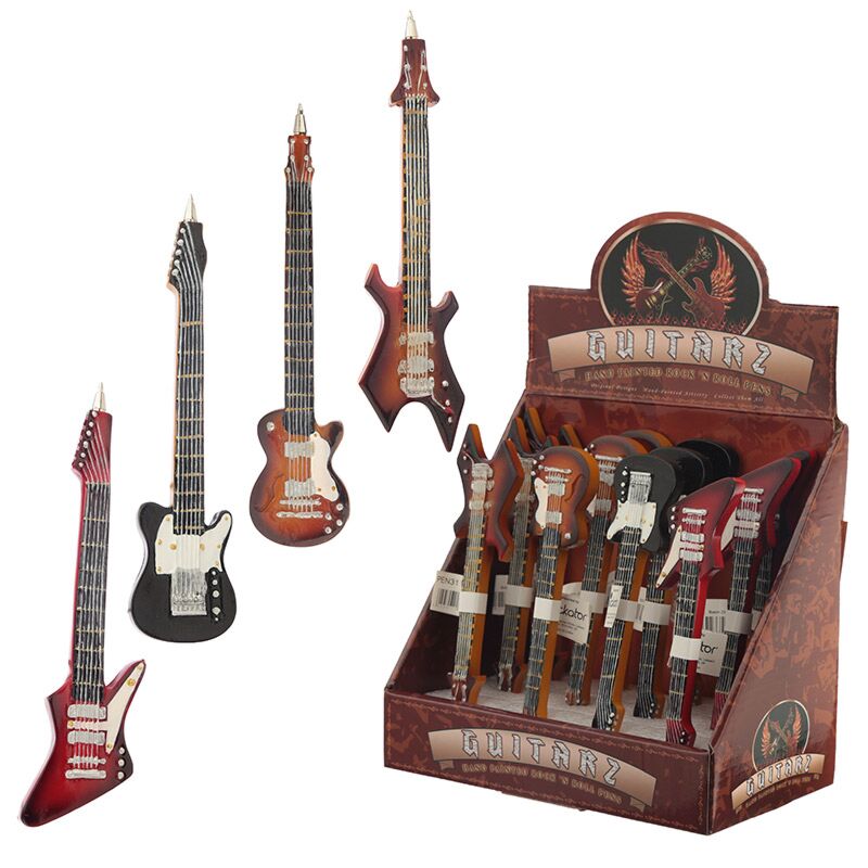 Rock gitaar kunsthars pen - zwart