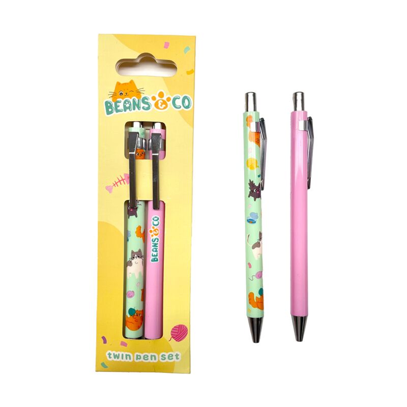 Beans co katten duo pennenset zwart