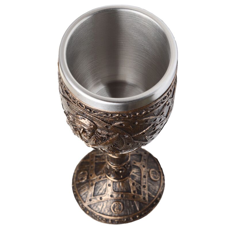 Decoratieve geborsteld goud hout-effect piraten drinkbeker