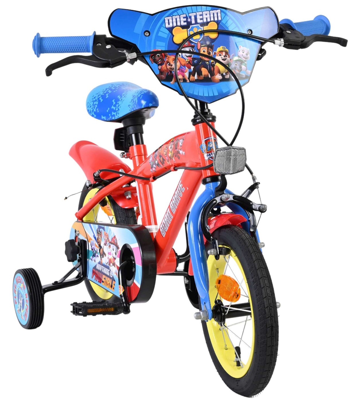 Paw Patrol kinderfiets - jongens - 12 inch - twee handremmen