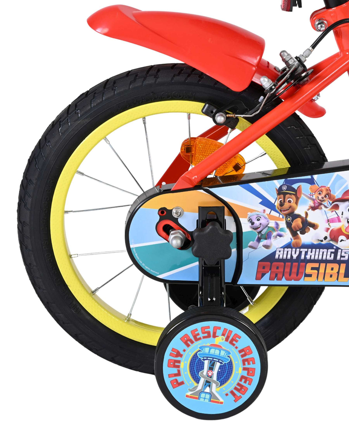 Paw patrol kinderfahrrad - jungen - 14 zoll - zwei handbremsen