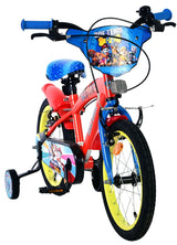 Paw patrol kinderfahrrad - jungen - 16 zoll - rot - zwei handbremsen