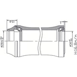 Tecora Balhoofdstel 1 1 8 inch geintegreerd 45x45 cart.30.0 zwart