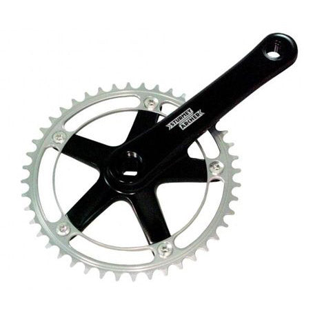Sturmey archer crankstel 46t zwart zilver 170mm fct66 (sa)