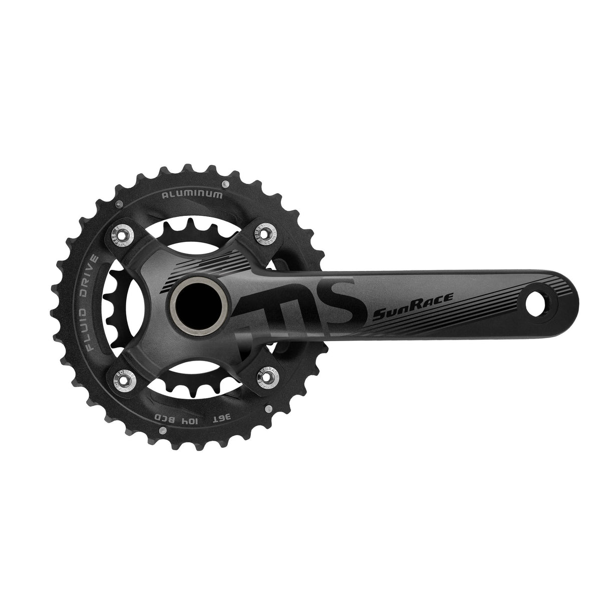 Sunrace crankstel hollowtech fcms66 10-speed 36 22t. 175mm incl. bbm97