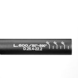 Rst ergotec stuur ahs superlight 25,4 veelbaar zwart