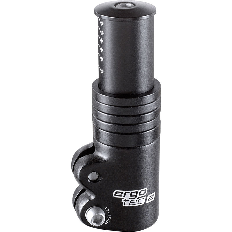 Stuurpen verlenger Ergotec Ahead 3 - 1-1 8 AL6061 T6 - zwart gezandstraald