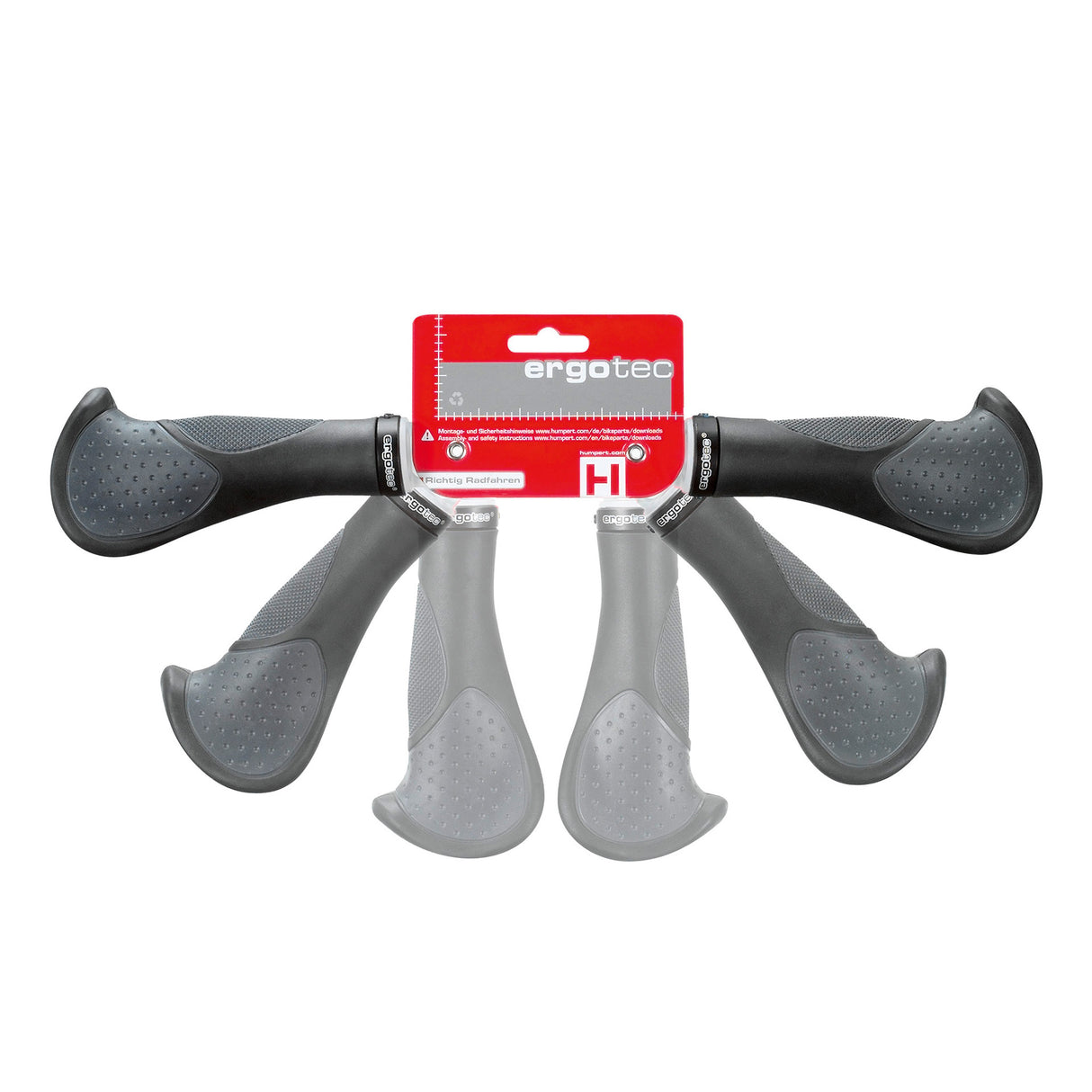Ergotec handvatten frisco 2 grip ergotec frisco 2 kraton gel,pair,bl. grey