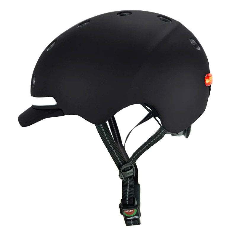 Melon helm met verlichting e-series black ice m-l