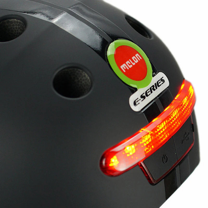 Melon helm met verlichting e-series black ice m-l