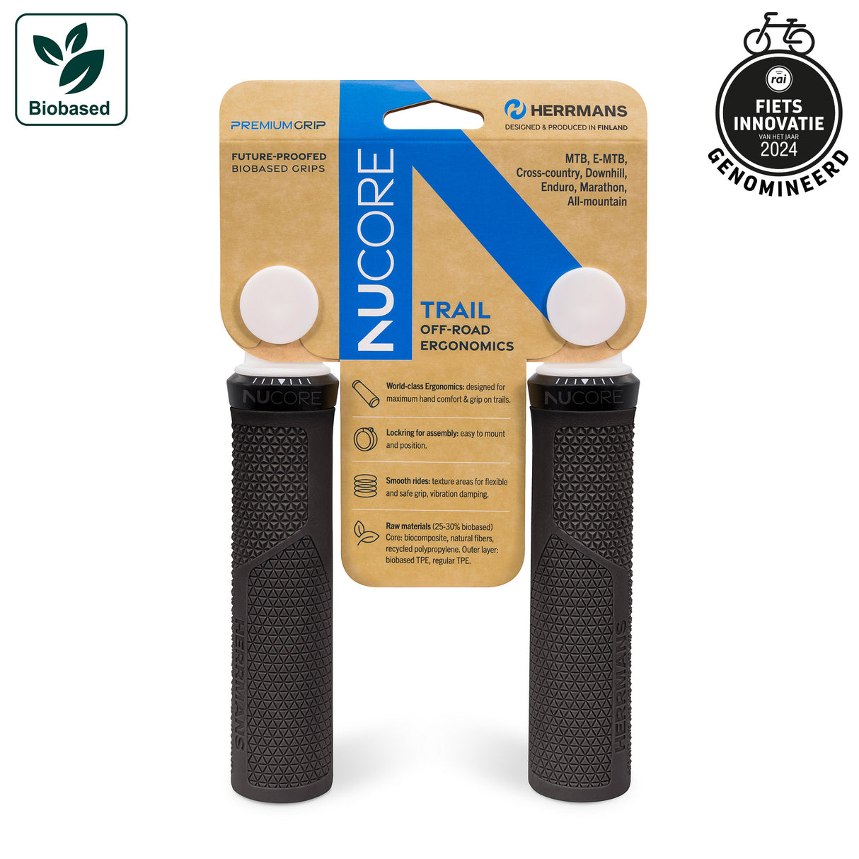 Sturmeyarcher herrmans handvatset nucore trail peak 130 130mm zwart