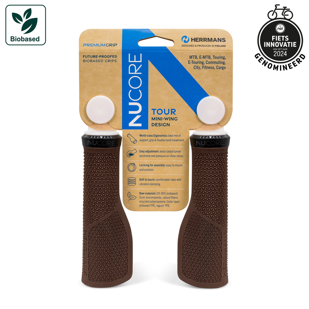 Sturmeyarcher herrmans handvatset nucore tour peak 130 130mm bruin