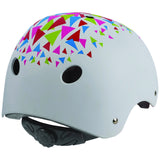 Polisport urban radical fietshelm s 53-55cm triangles wit Goudanje