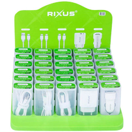 Olympic sportswear rixus baliedisplay gevuld rxds01 kabels en laders