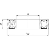 Marwi union kogellager cb-212 6806 2rs 30x42x7