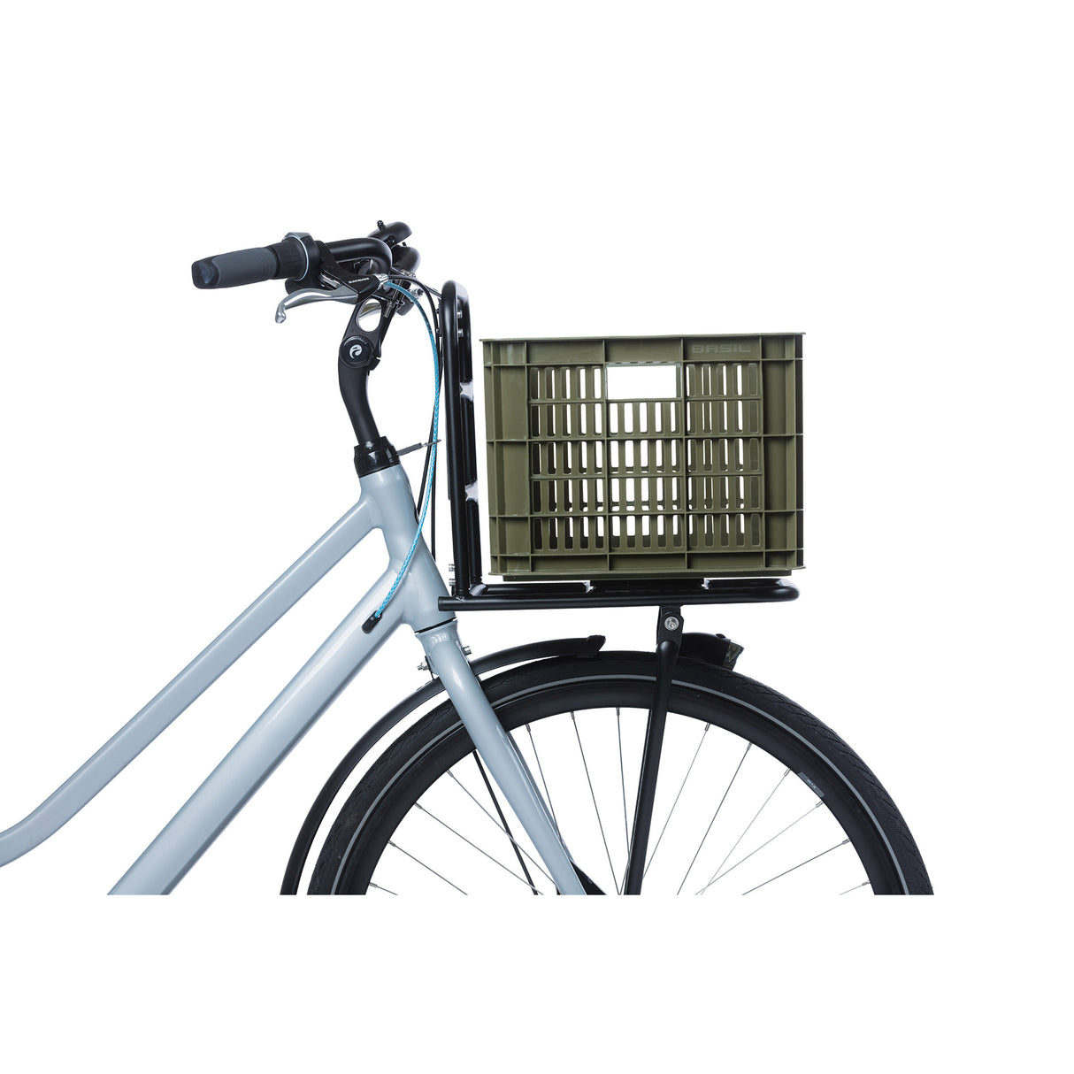 Basil fietskrat M - medium - 29.5 liter - groen