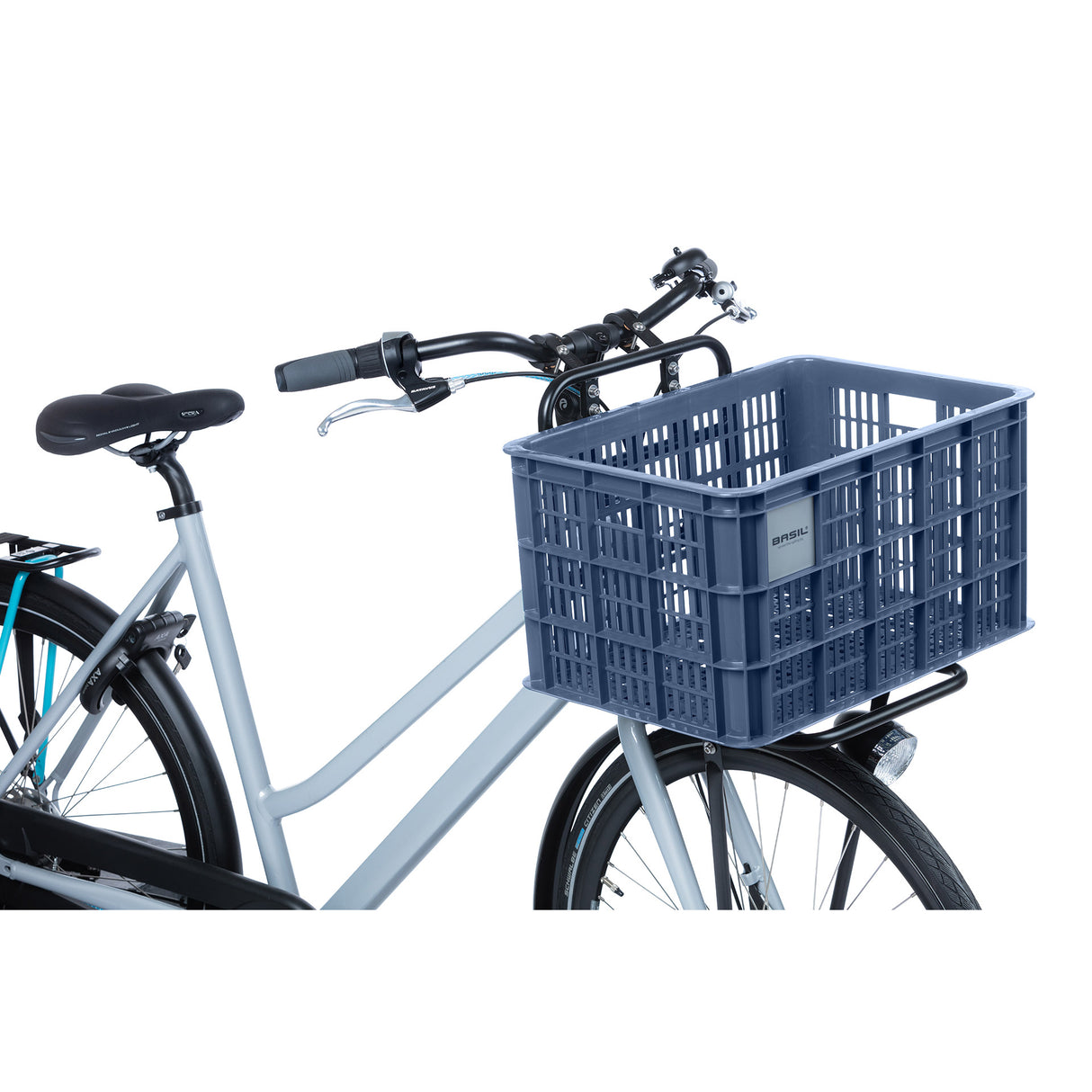 Basil fietskrat L - groot - 40 liter - blauw