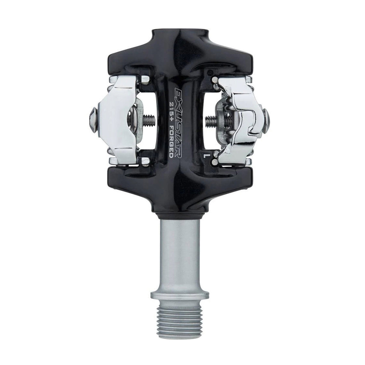 Exustar e-pm215 spd pedaal zwart zilver