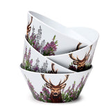 Wild hert set van 4 duurzame rpet picknick kommen