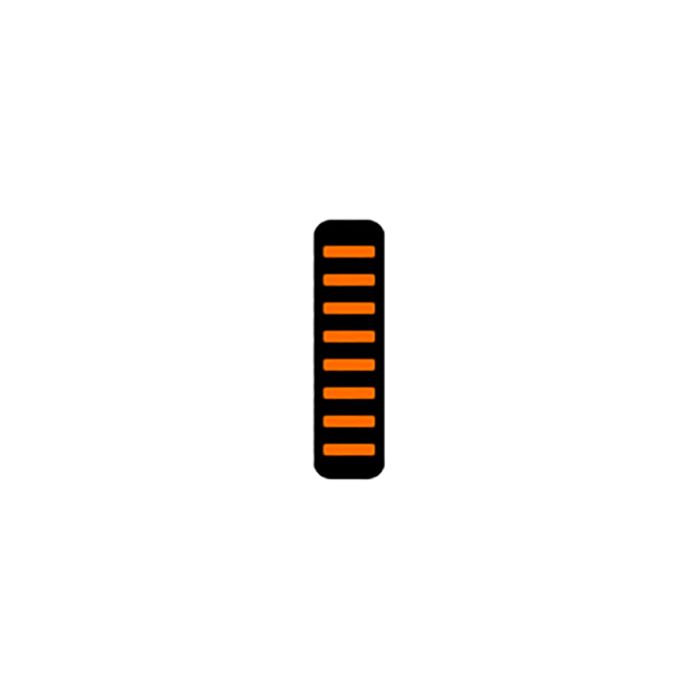 Rrp proguard cable tie - front - sticker - mini - orange
