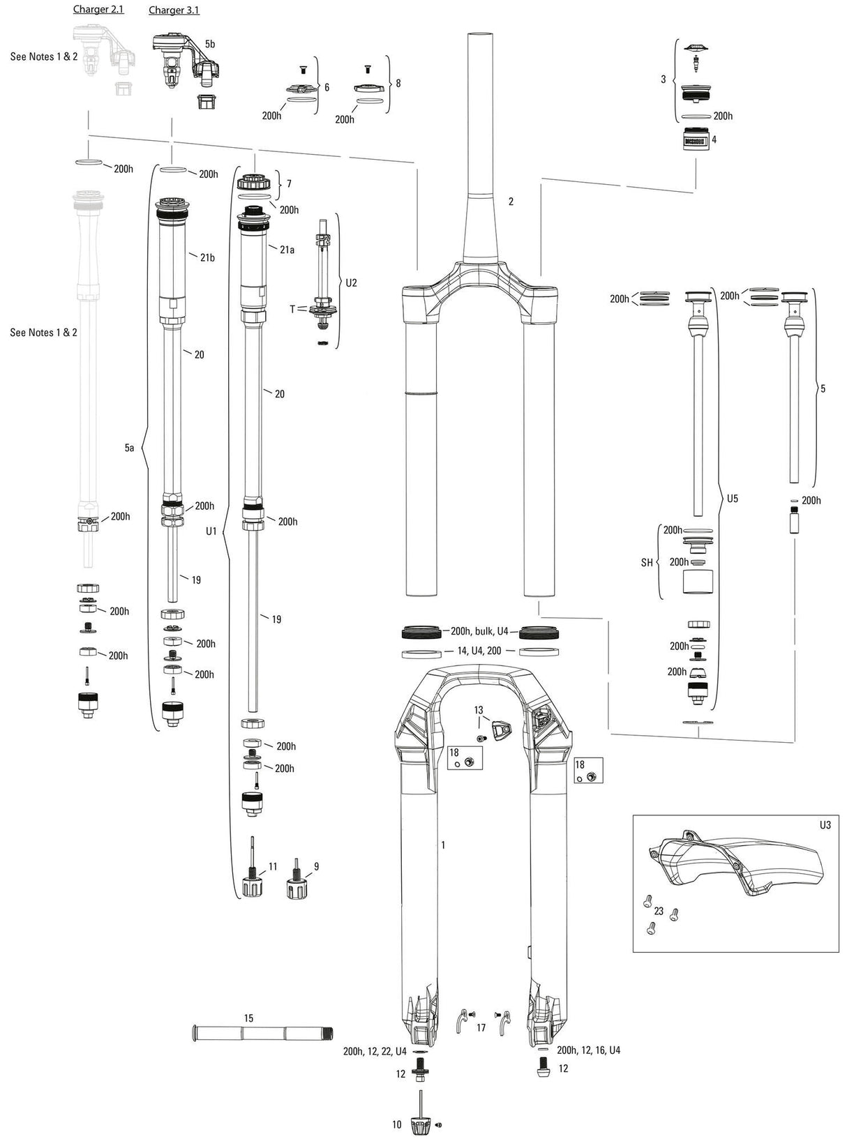 Rockshox verende voorvork lyrik select rc 27,5 boost susp.fork rs lyrik sel.rc 27,5 boost 150mm black