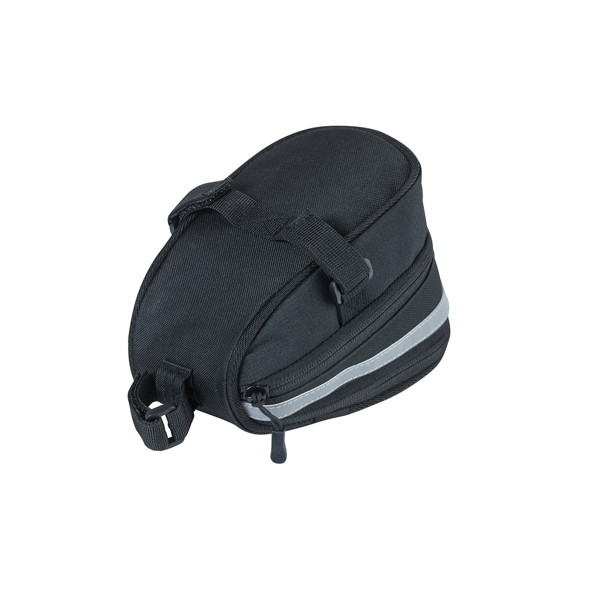 Basil Mada Zadeltas - Compact, zwart, 1L, klittenband, fietsaccessoire