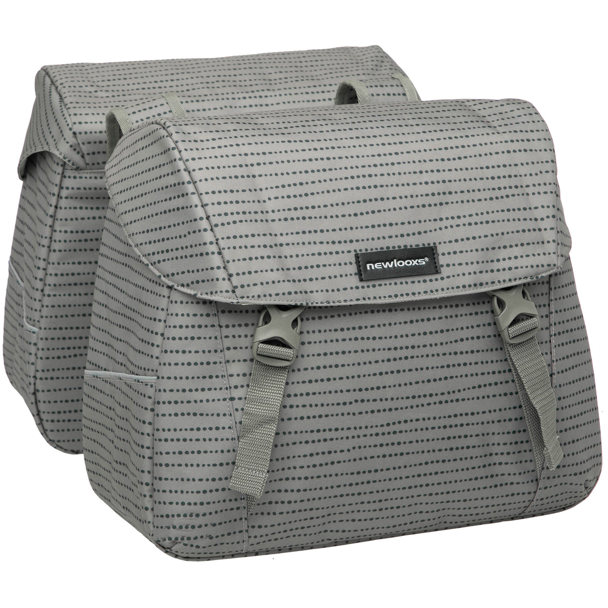 Joli Double Fietstas - Waterafstotend polyester - Zwart Blauw Groen - 37L