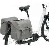 Joli Double Fietstas - Waterafstotend polyester - Zwart Blauw Groen - 37L
