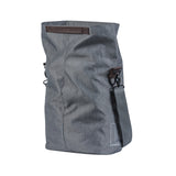 Basil City Shopper - fietsshopper, grijs melee, 14-16L, vegan leder, waterkerende vouwsluiting, reflectie