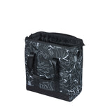 Basil Grand Flower fietsshopper - zwarte waterafstotende tas met laptopvak - 23L