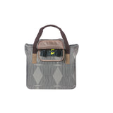 Basil Elegance fietsshopper, Green PET, waterkerende vouwsluiting, gepolsterde hand schouderbanden, 20-26L, taupe