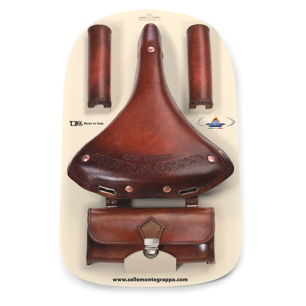 Selle monte grappa monte grappa set charleston oxford 3-delig leer d-bruin