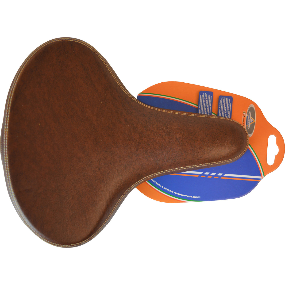 Selle monte grappa monte grappa zadel selva man bruin met elastomeer