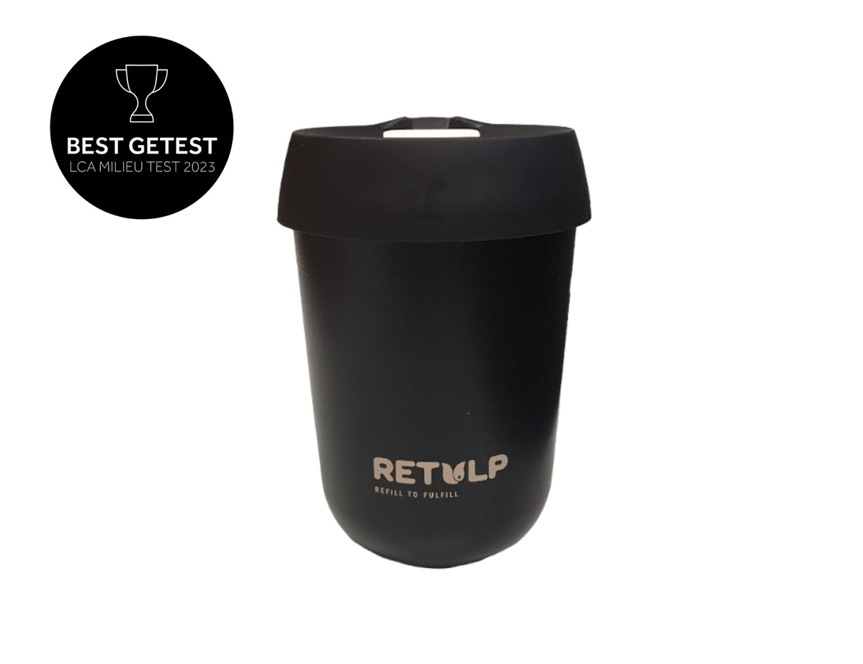 Retulp koffiebeker - zwart - night black