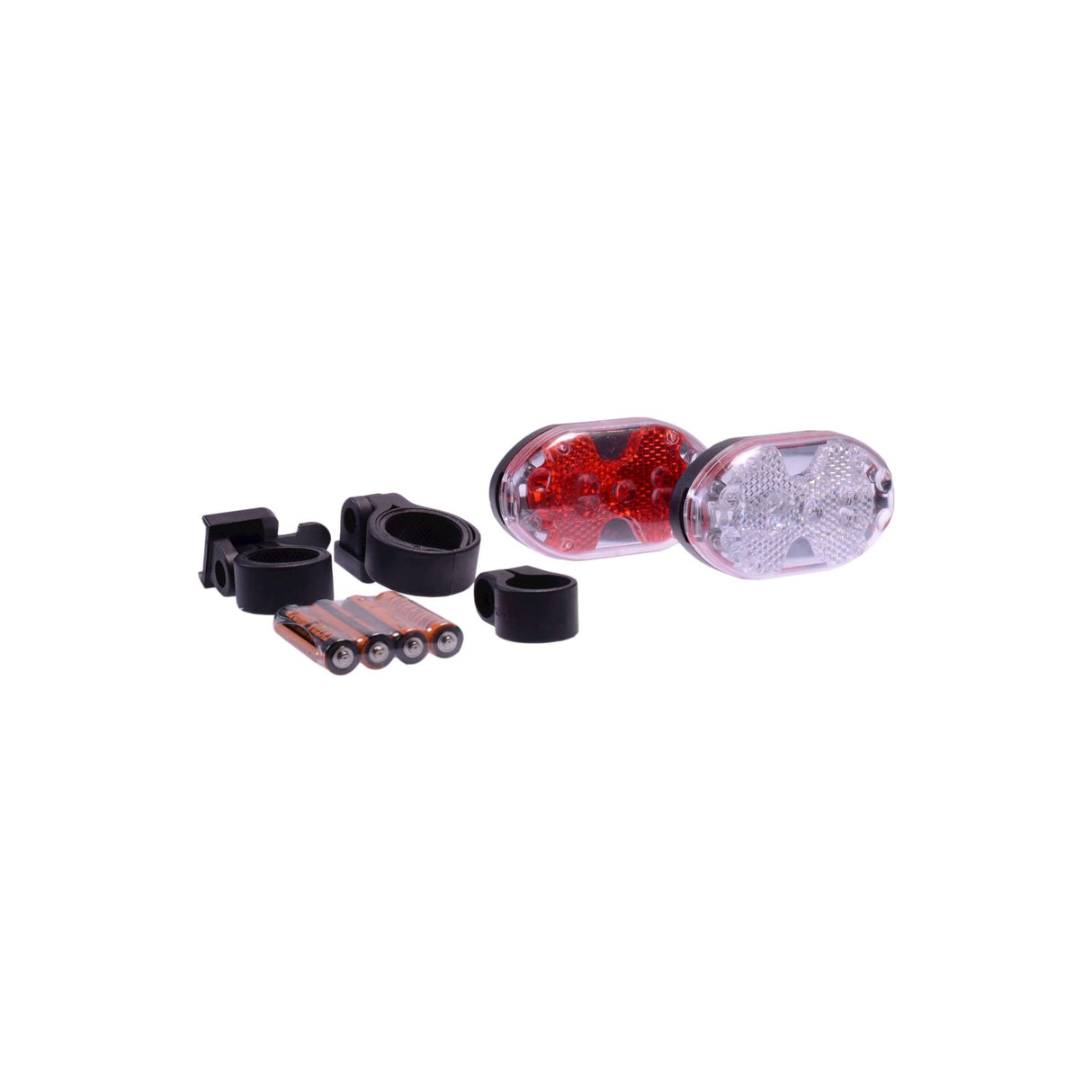 verlichtingsset batterij led zwart rood
