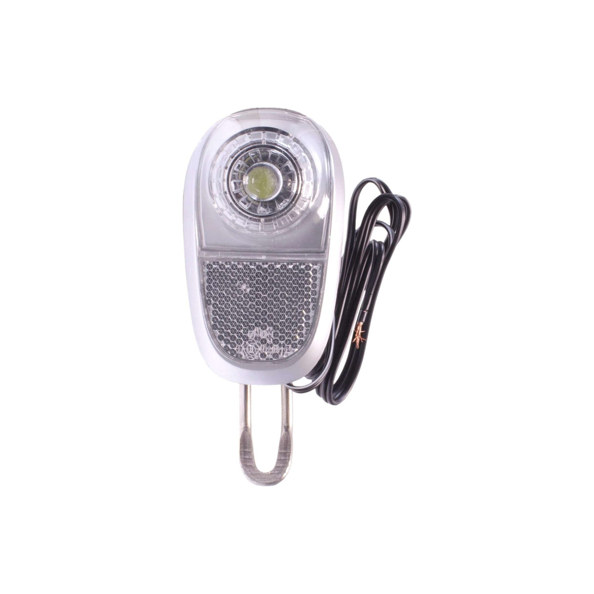 Simson voorvorkkoplamp LED zwart naafdynamo op kaart