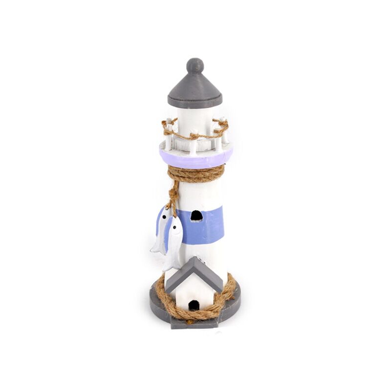 Strandsouvenir - vuurtoren wit vis
