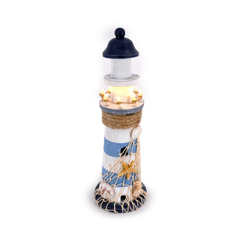 Strandsouvenir - vuurtoren schelpen led-licht