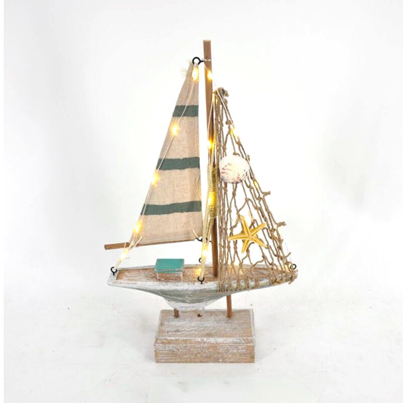 Strandsouvenir - zeilboot schelpen led-licht