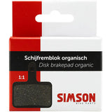 Simson schijfremblok organisch shimano tektro per set