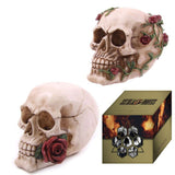 Schedel met rozen woonaccessoire