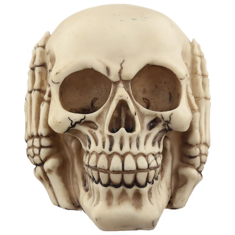 Set van 3 schedels horen zien zwijgen woonaccessoire