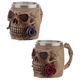 Schedel rozen decoratieve kroes
