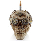 Steam punk stijl schedel met kogel mohican woonaccessoire
