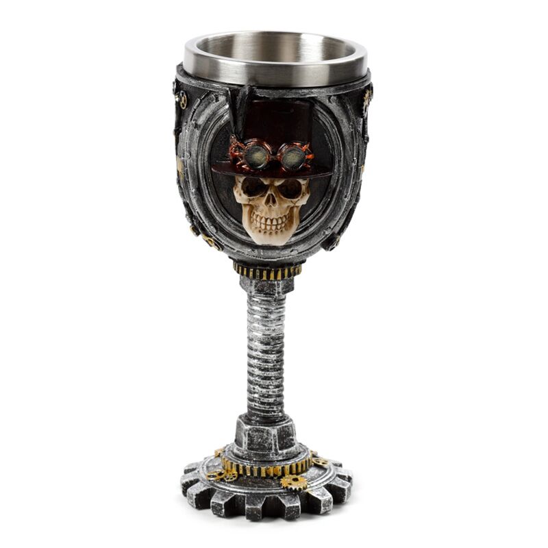 Steampunk schedel decoratieve kelk