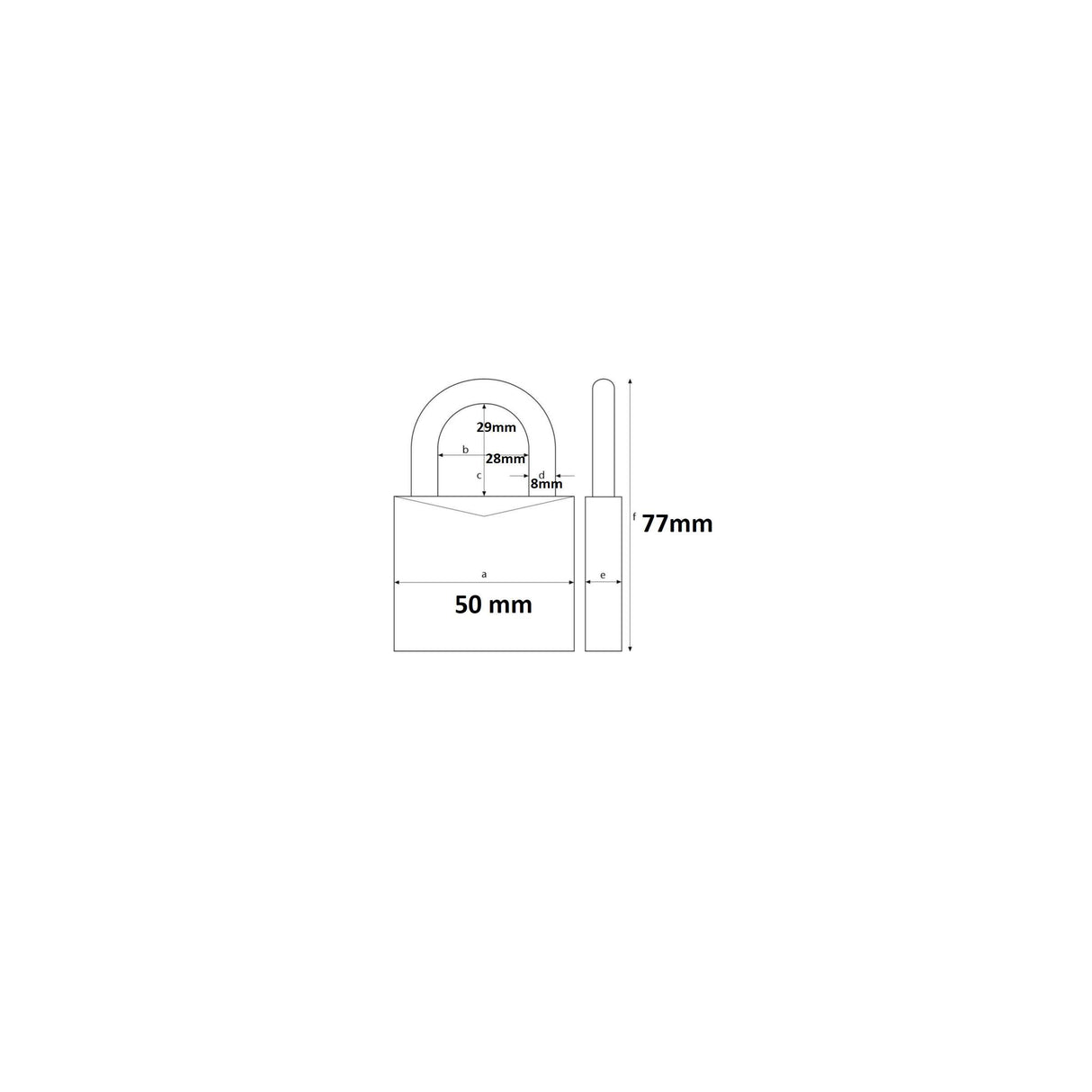 Abus Messing hangslot 65 50mm Goud - 7 cm