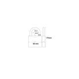 Abus Messing hangslot 65 50mm Goud - 7 cm